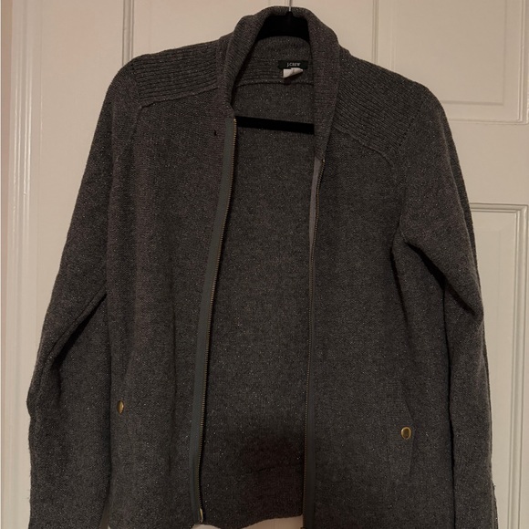J. Crew Jackets & Blazers - J. Crew Merino Wool Women's Gray Sweater Jacket